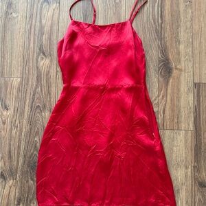 Wilfred Vibrant Red Satin Dress